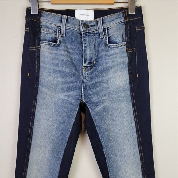 CURRENT/ELLIOTT The Mashed High Waisted Stiletto Jeans 25 - Picture 3 of 11